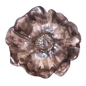 Stangl Terra Rose 3410 7 Poppy Flower Bowl 11” Hand Painted USA Vintage